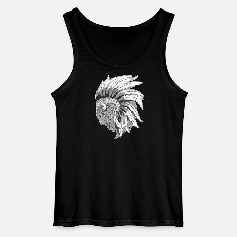 Kopf von Büffet - Gildan Männer Tank Top - Schwarz