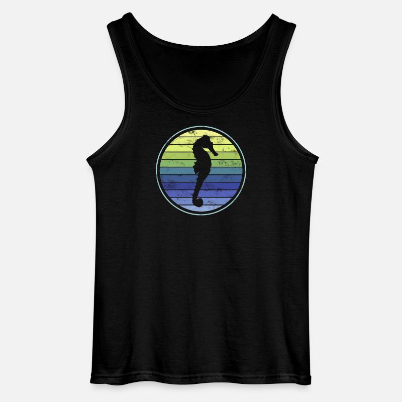 Seepferd Seepferdchen - Gildan Männer Tank Top - Schwarz