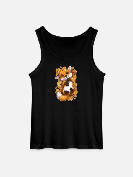 Cute baby fox - Gildan Men’s Tank Top - black