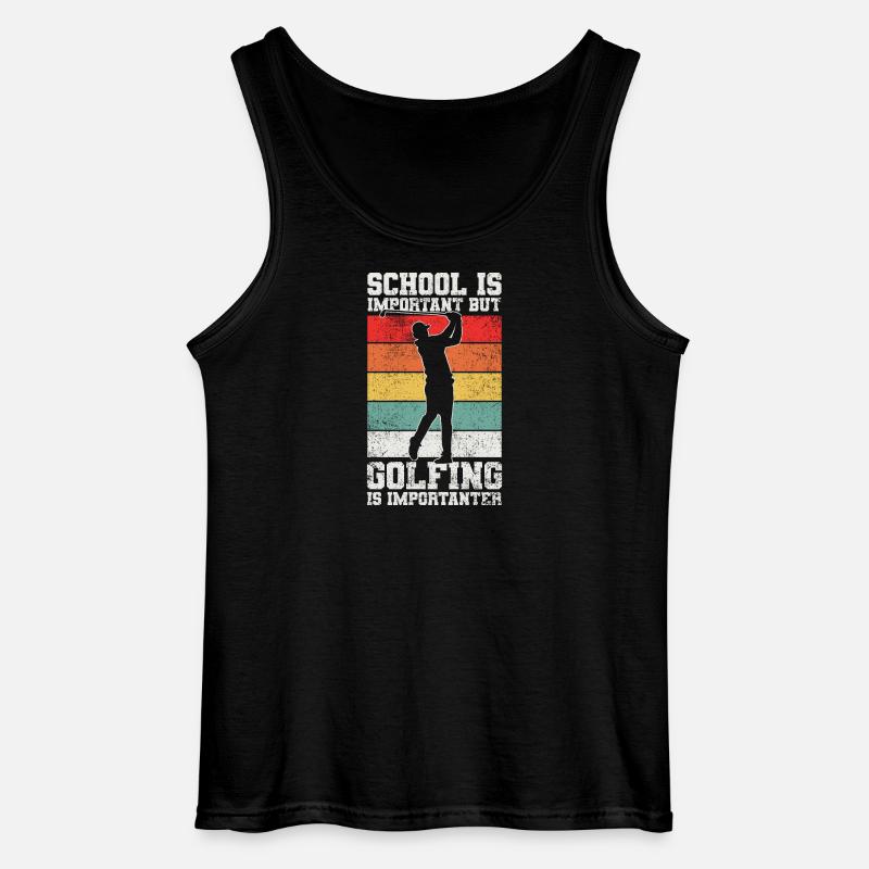 Golfer Golfspieler - Gildan Männer Tank Top - Schwarz