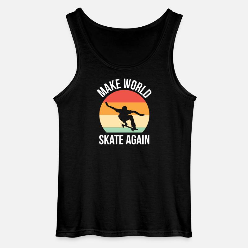 Make World Skate Again - Gildan Männer Tank Top - Schwarz