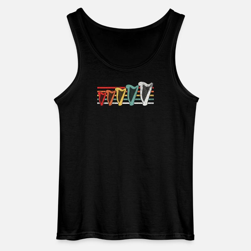 Harfe Harfen - Gildan Männer Tank Top - Schwarz