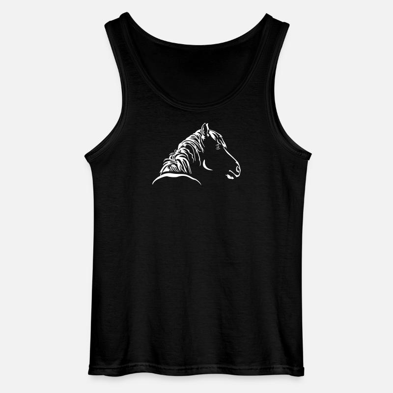 Pferd Kopf "Black Edition" - Gildan Männer Tank Top - Schwarz