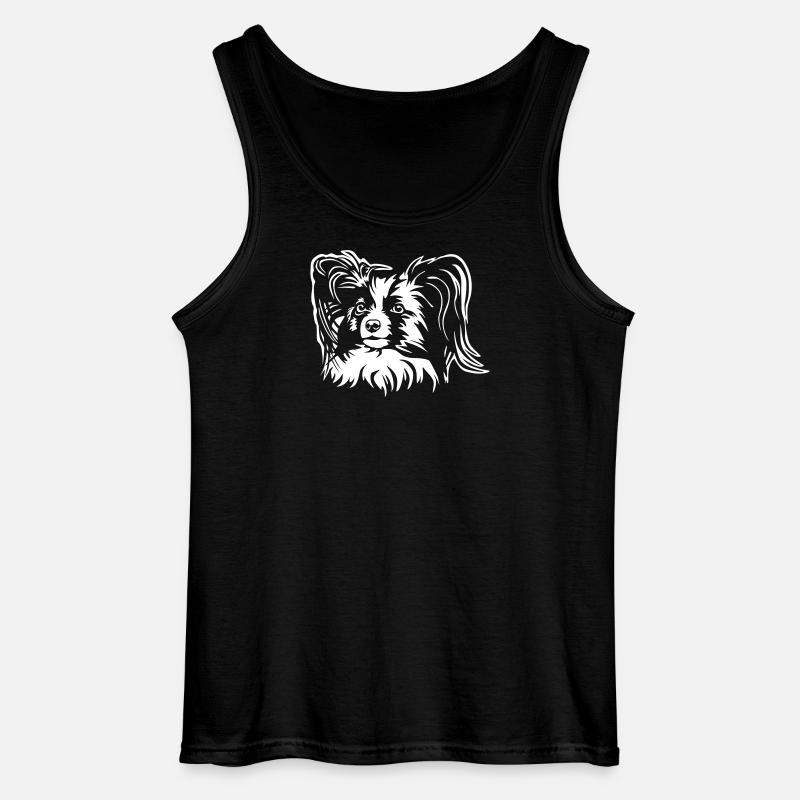 Papillon Kopf "Black Edition" - Gildan Männer Tank Top - Schwarz