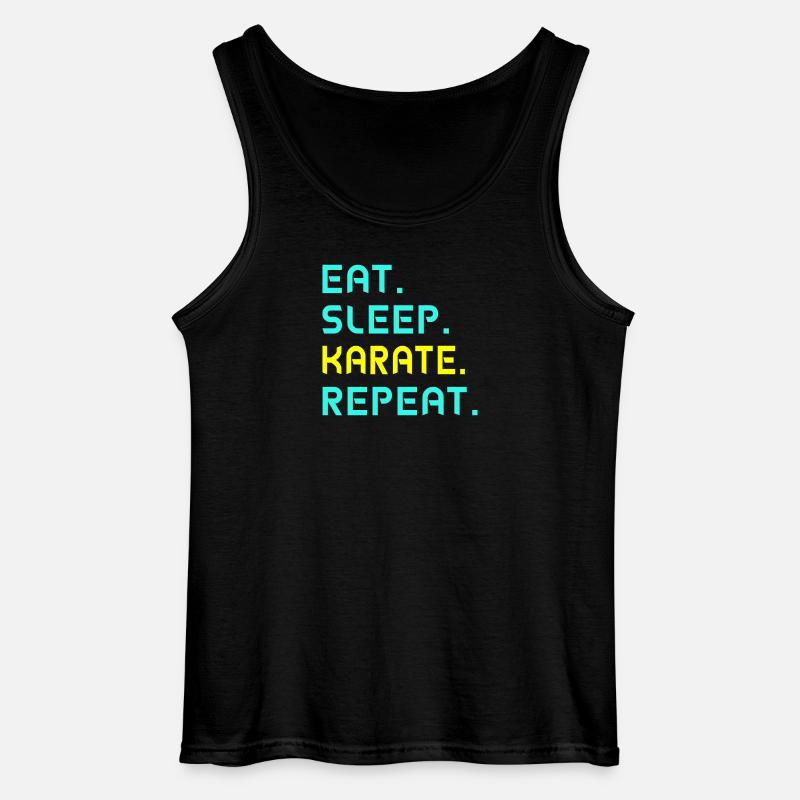 Eat. Sleep. Karate. Repeat. - Gildan Männer Tank Top - Schwarz