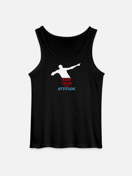 Calm and Attitude Silhouette - Gildan Men’s Tank Top - black
