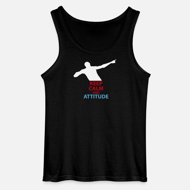Ruhe und Attitüde Silhouette - Gildan Männer Tank Top - Schwarz
