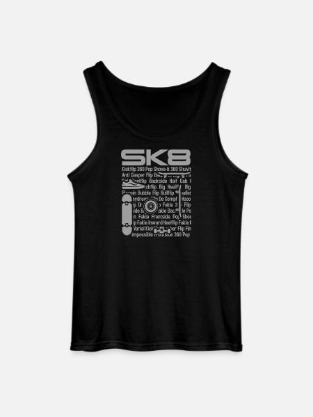 SK8 Schlittschuh - Gildan Männer Tank Top - Schwarz