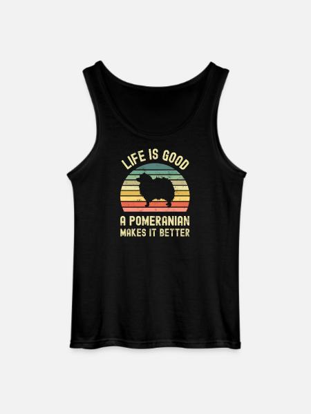 Dog Pomeranian - Gildan Men’s Tank Top - black