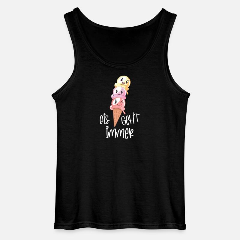 Eiscreme Lover Kawaii "Eis geht immer" - Gildan Männer Tank Top - Schwarz
