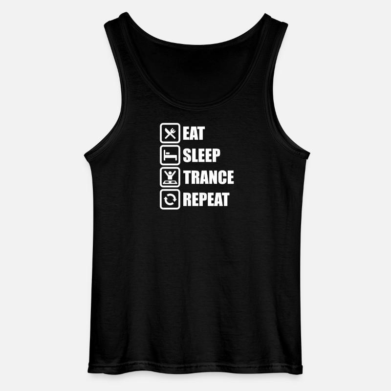 Eat Sleep Trance Repeat! - Gildan Männer Tank Top - Schwarz