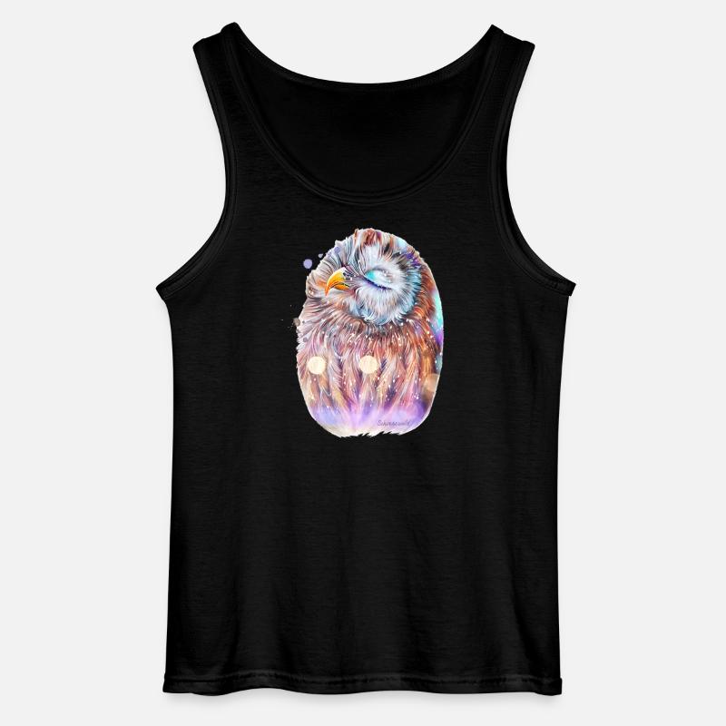 Eule - Gildan Männer Tank Top - Schwarz