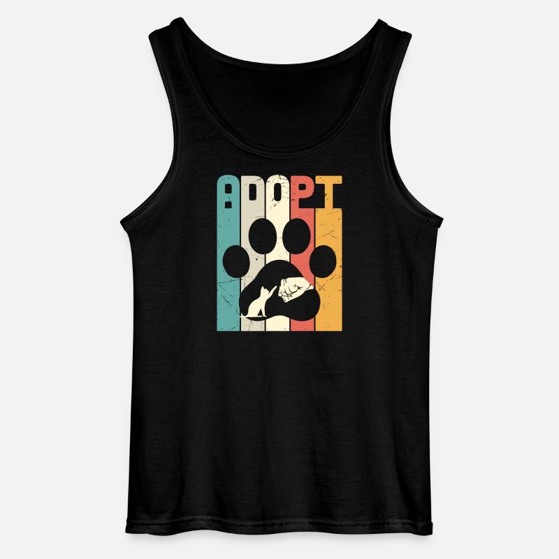 Adopt Cat - Gildan Männer Tank Top - Schwarz