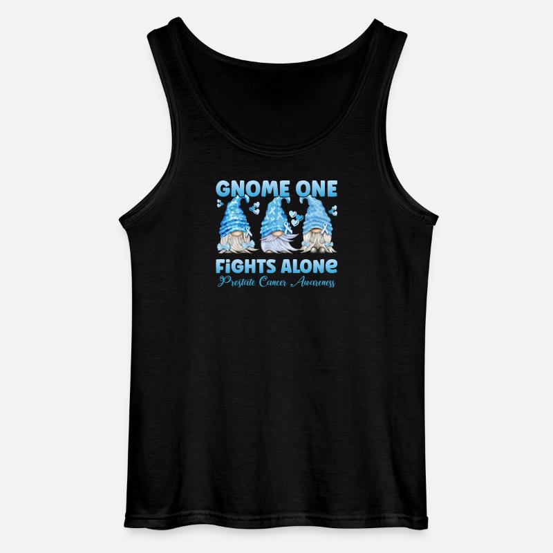 Prostata Krebs Prostatakarzinom Hellblau Gnom - Gildan Männer Tank Top - Schwarz