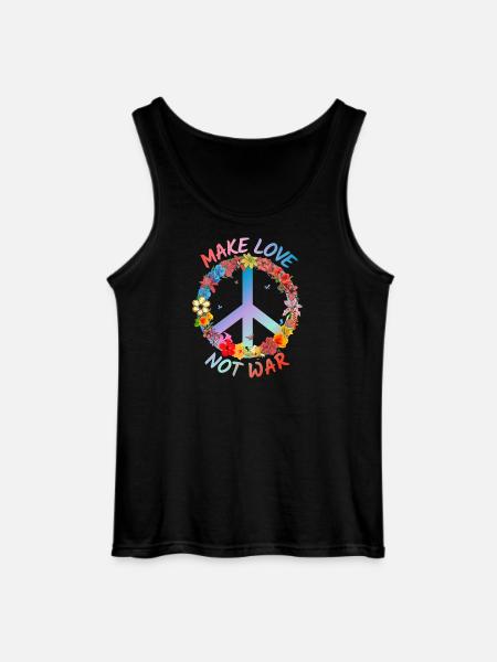 Make Love Not War - Gildan Männer Tank Top - Schwarz