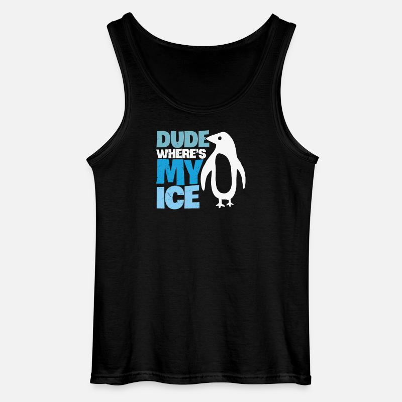 Penguin Global Warming Climate Change - Gildan Men’s Tank Top - black