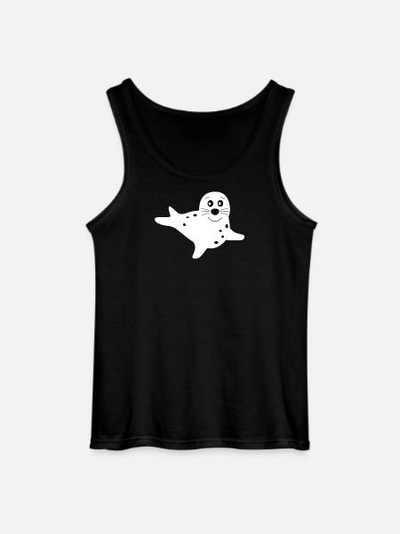 sæl hvide sæler sæler dyr - Gildan tanktop til mænd - sort