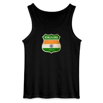 Bengaluru Indien Wappen Flaggen Design - Gildan Männer Tank Top - Schwarz - Vorne - AI Model Male 185 dark (185cm)