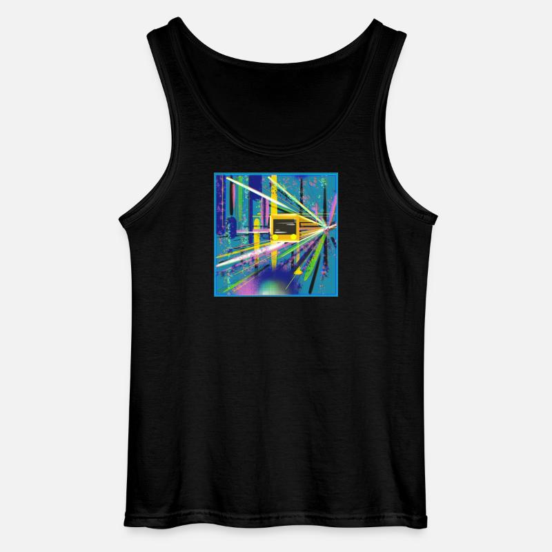 Abstrakte U-Bahn Berlin Graffiti Design - Gildan Männer Tank Top - Schwarz