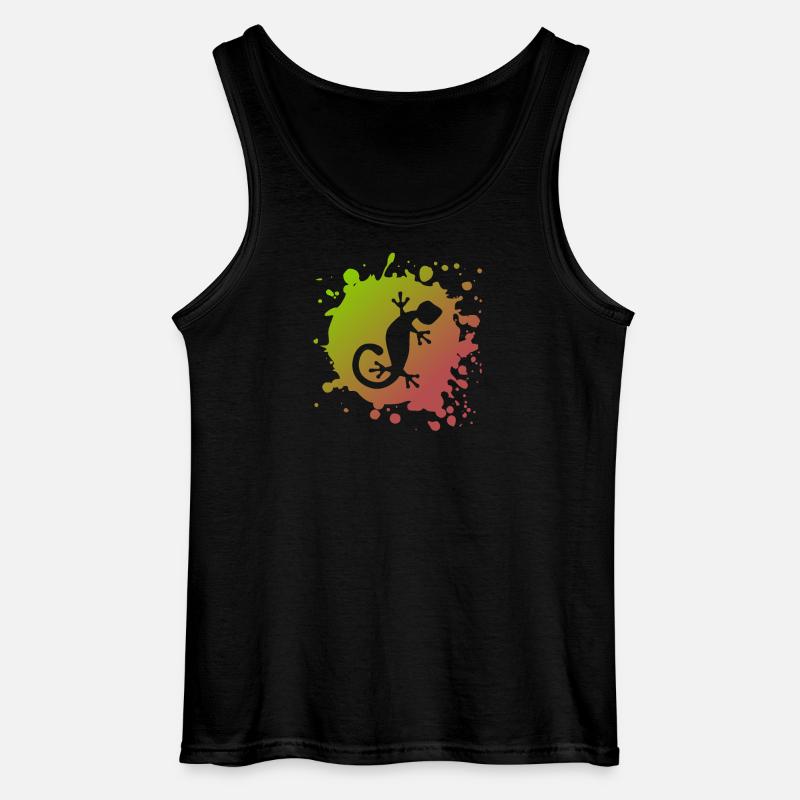 Eidechse Echse - Gildan Männer Tank Top - Schwarz