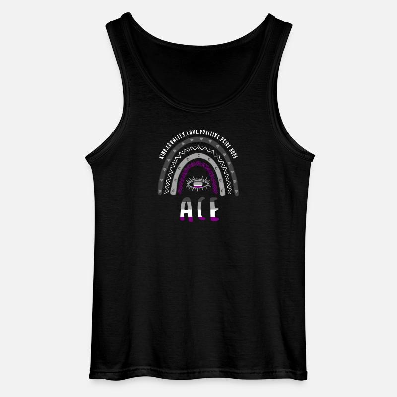 Boho Rainbow Ace Pride - Gildan Men’s Tank Top - black