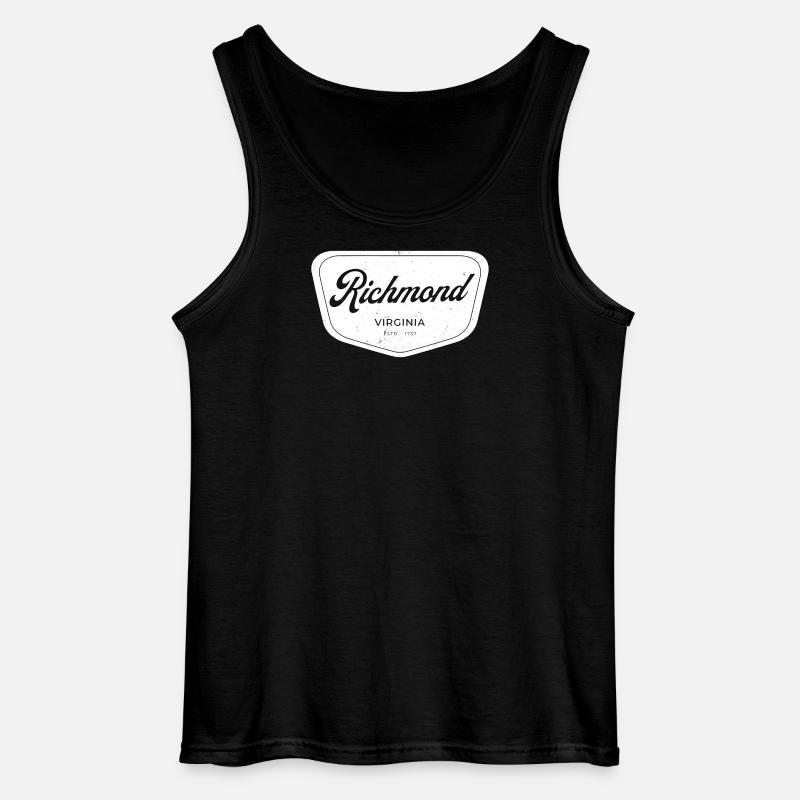 Richmond Virginia Script Emblem - Gildan Männer Tank Top - Schwarz