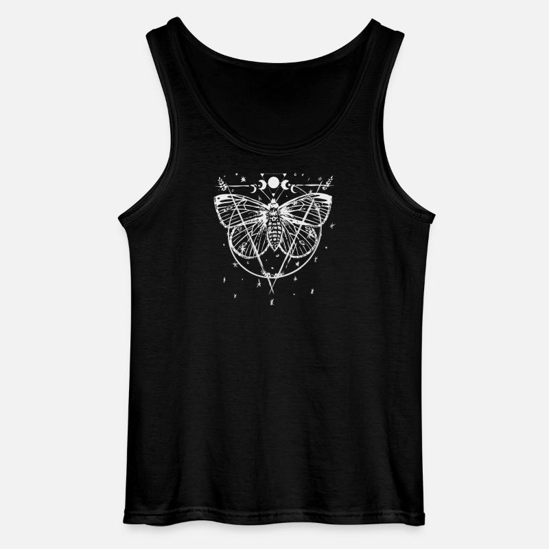 Moth Moon Phases - Gildan Männer Tank Top - Schwarz