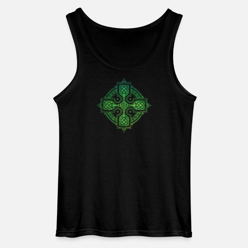 Celtic Cross - Gildan Männer Tank Top - Schwarz