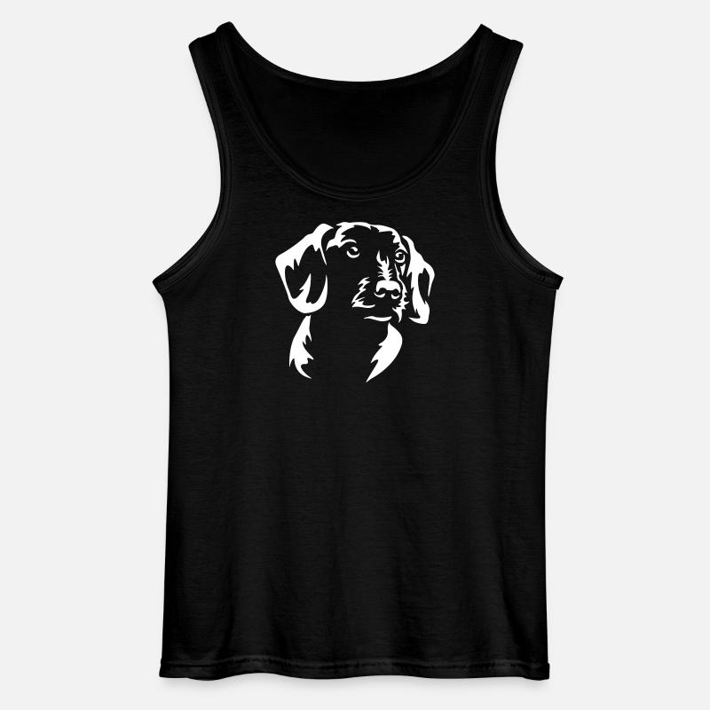 Dackel Kopf "Black Edition" - Gildan Männer Tank Top - Schwarz
