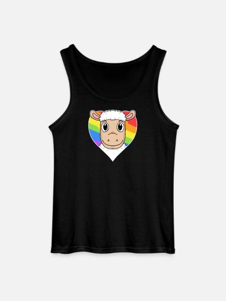 Schaf Lgbt Regenbogen Farben - Gildan Männer Tank Top - Schwarz