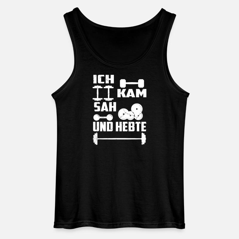 Ich kam sah und Hebte - Gildan Männer Tank Top - Schwarz