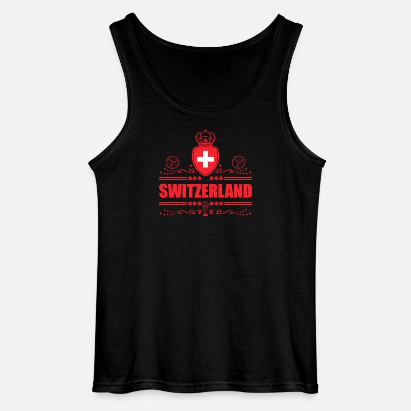 Schweiz - Gildan Männer Tank Top - Schwarz