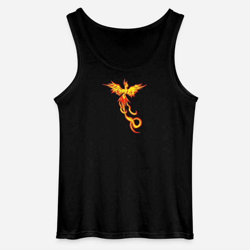 Feuervogel, fliegendes feuerwesen seite - Gildan Männer Tank Top - Schwarz