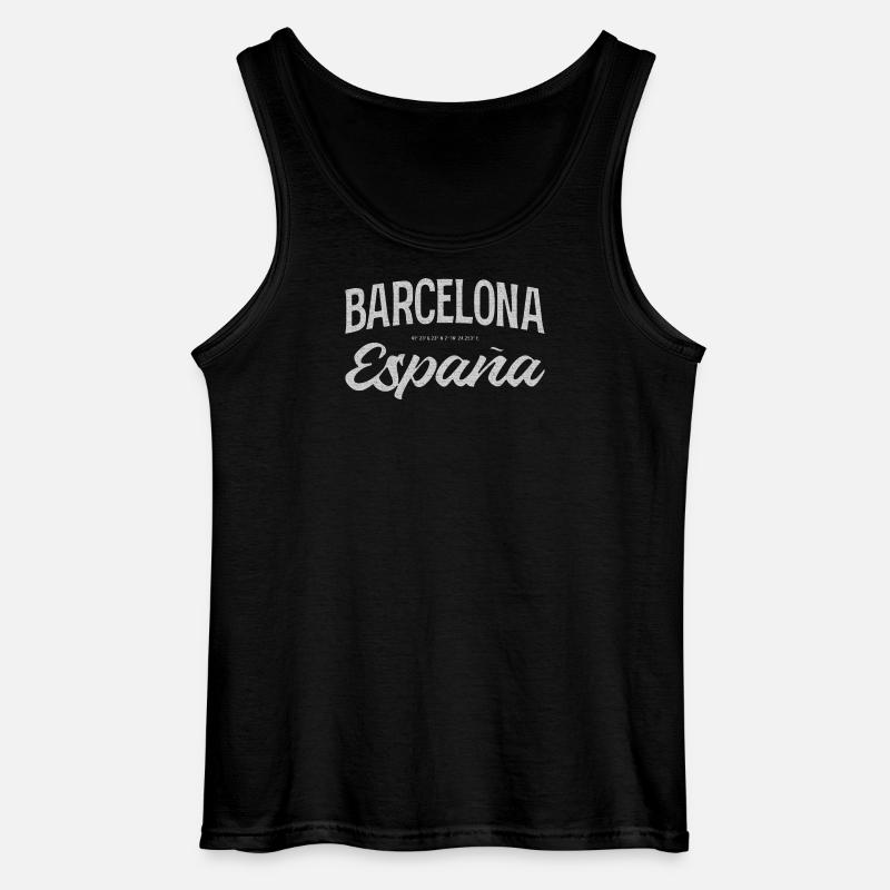 Barcelona Espana Script Design - Gildan Männer Tank Top - Schwarz