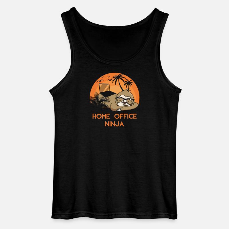 Home Office Ninja - Gildan Männer Tank Top - Schwarz