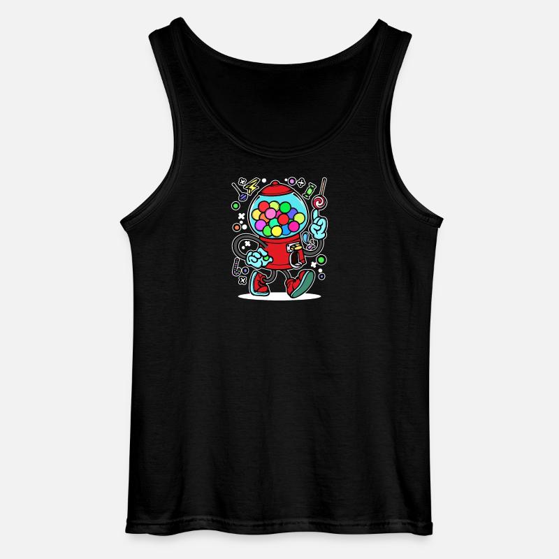 Naschkatzen Süßigkeiten Statement Nachspeise - Gildan Männer Tank Top - Schwarz
