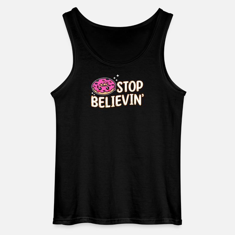 Donut Statement Naschen Backen Nachspeise Lecker - Gildan Männer Tank Top - Schwarz