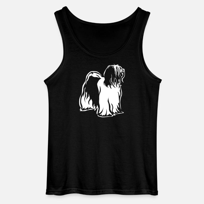 Tibet Terrier "Black Edition" - Gildan Männer Tank Top - Schwarz