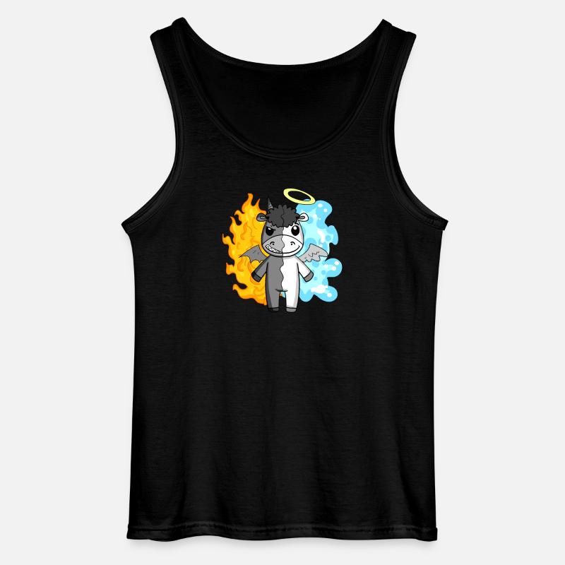 Esel - Engel und Teufel - Gildan Männer Tank Top - Schwarz
