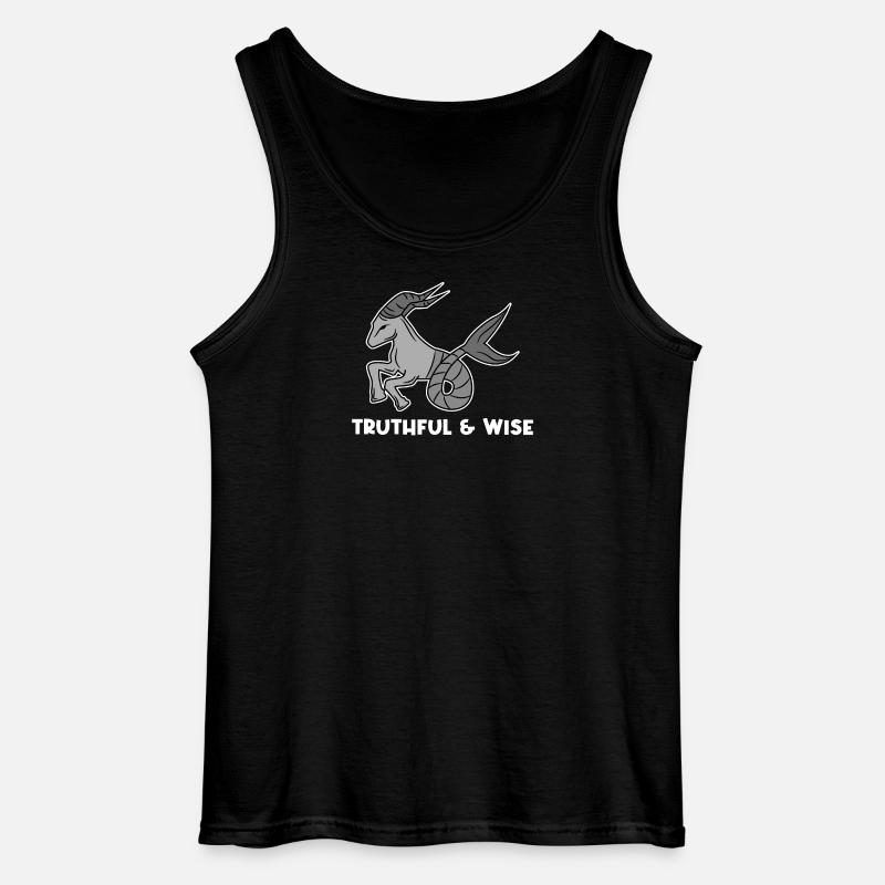 Aberglaube Steinbock Statement Horoskop Tierkreis - Gildan Männer Tank Top - Schwarz