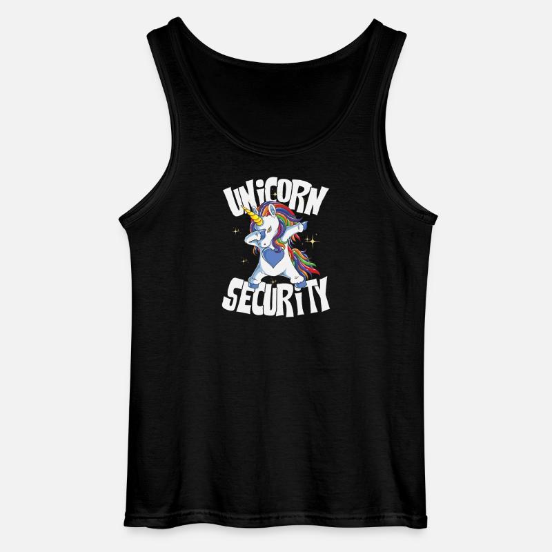 Unicorn security - Gildan Männer Tank Top - Schwarz