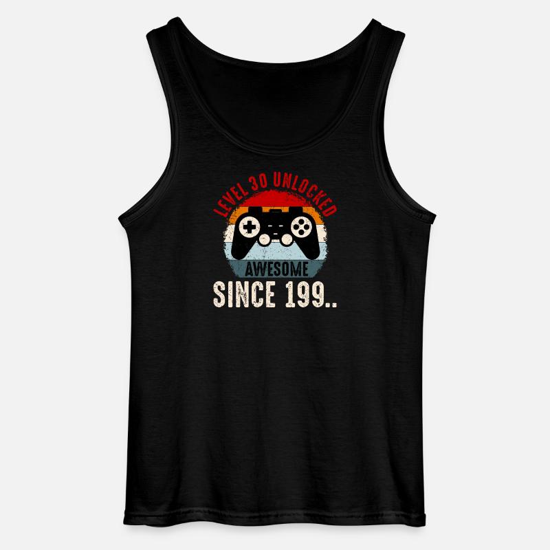 Level-30 Entsperrter Retro-Controller - Gildan Männer Tank Top - Schwarz