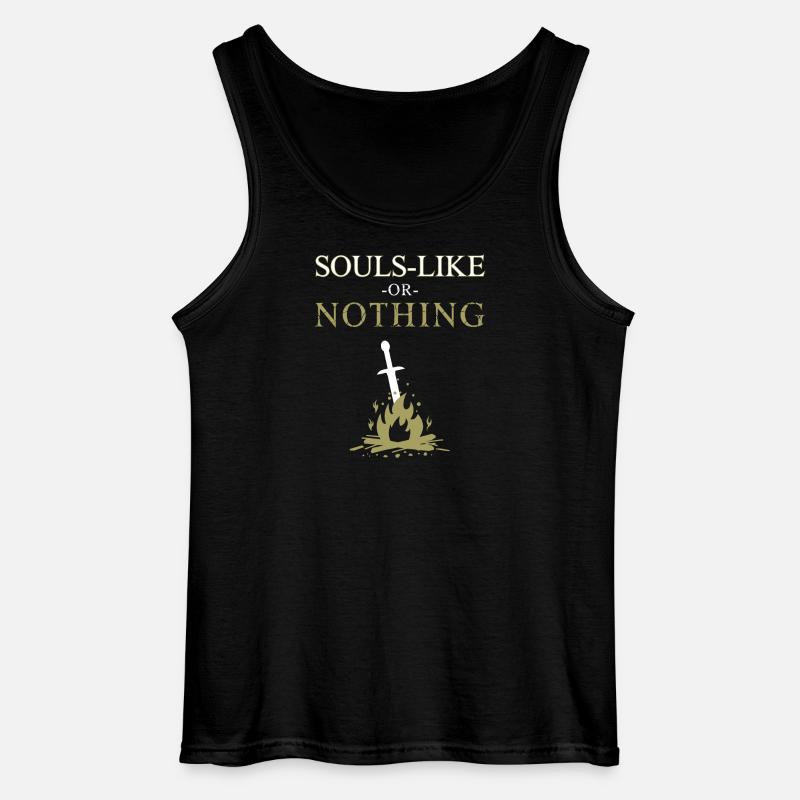 Seelen-Like oder nichts - Gildan Männer Tank Top - Schwarz