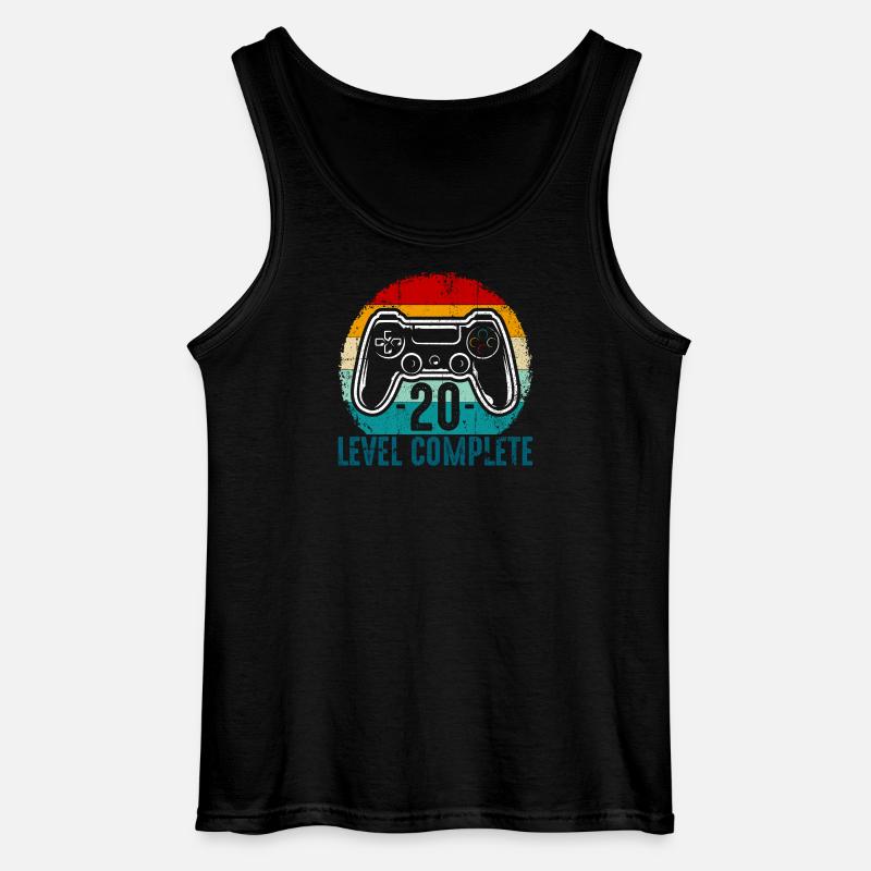 Retro-Controller-Level abgeschlossen - Gildan Männer Tank Top - Schwarz