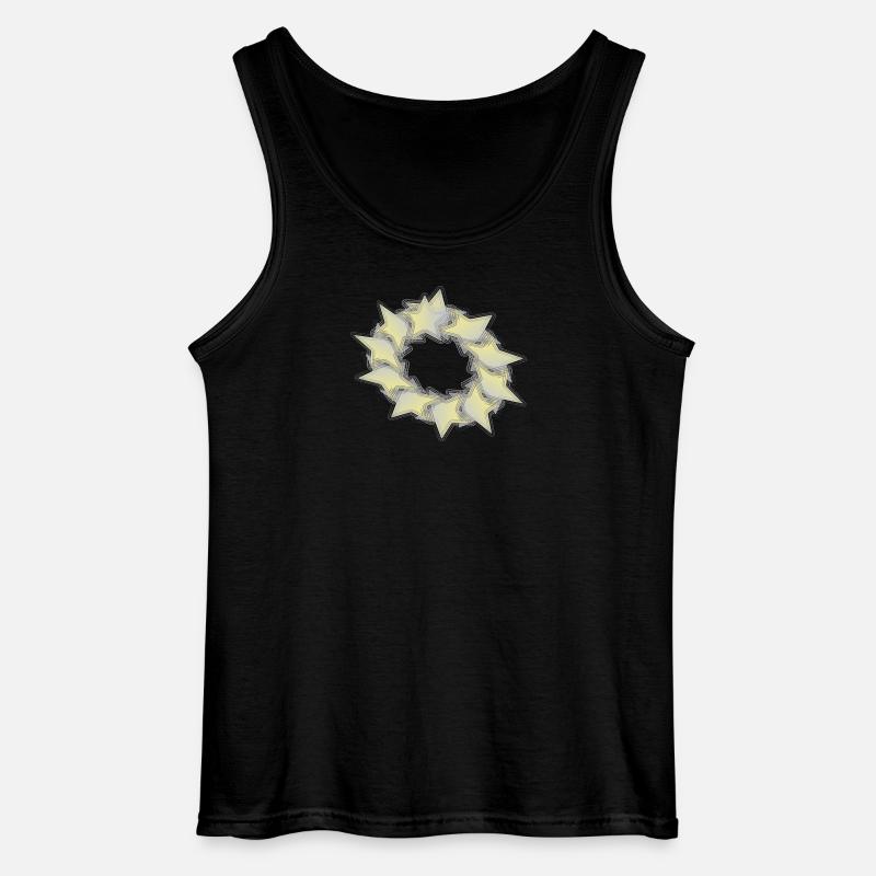 Muster Sternenkreis effect - Gildan Männer Tank Top - Schwarz