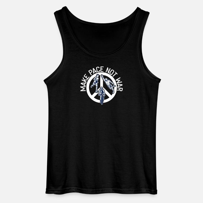 Mach Tempo Statt Krieg Triathlet - Gildan Männer Tank Top - Schwarz