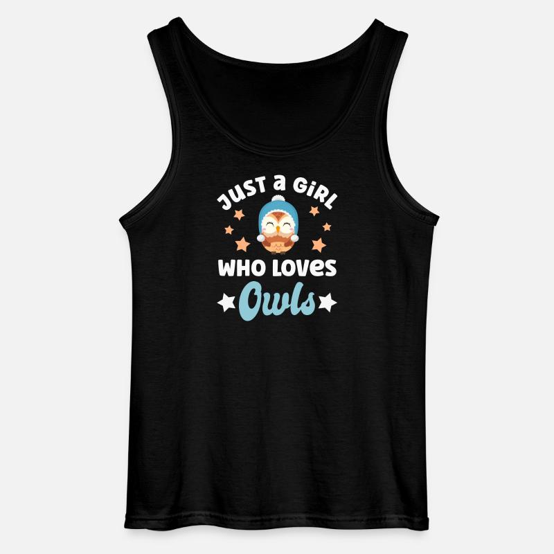 Eule Eulen - Gildan Männer Tank Top - Schwarz