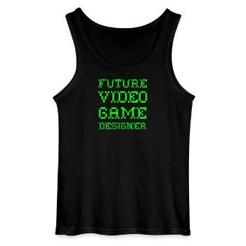 Future Video Game Designer Informatiker Computer - Gildan Männer Tank Top - Schwarz - Vorne - AI Model Male 185 dark (185cm)