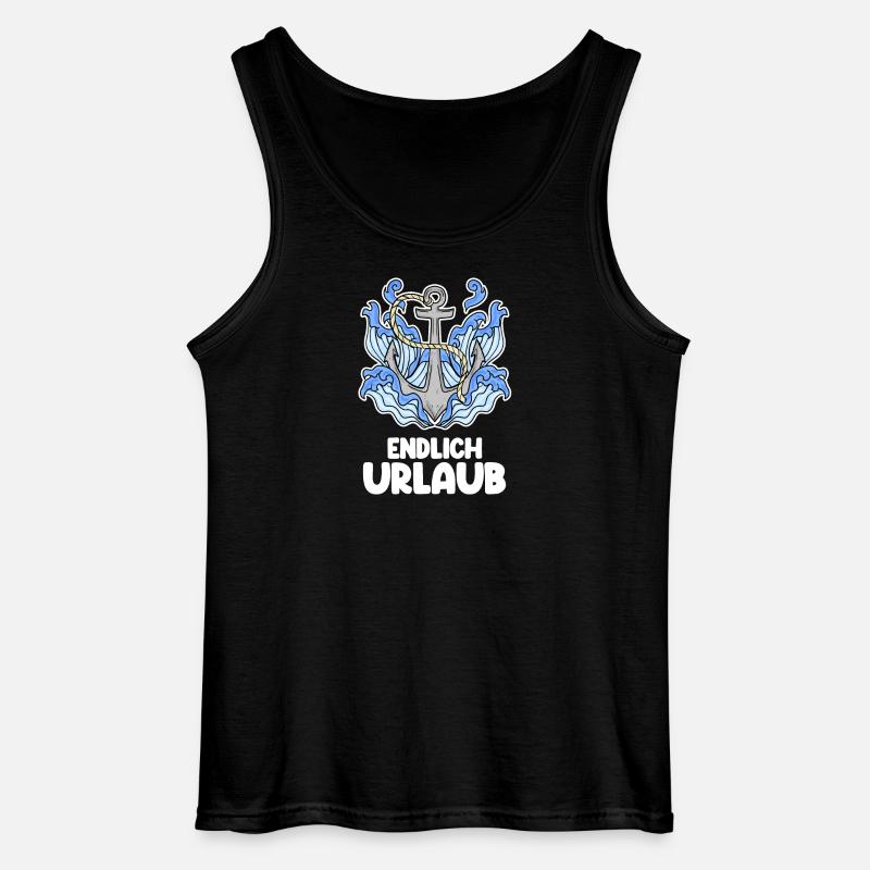 Urlaub - Gildan Männer Tank Top - Schwarz