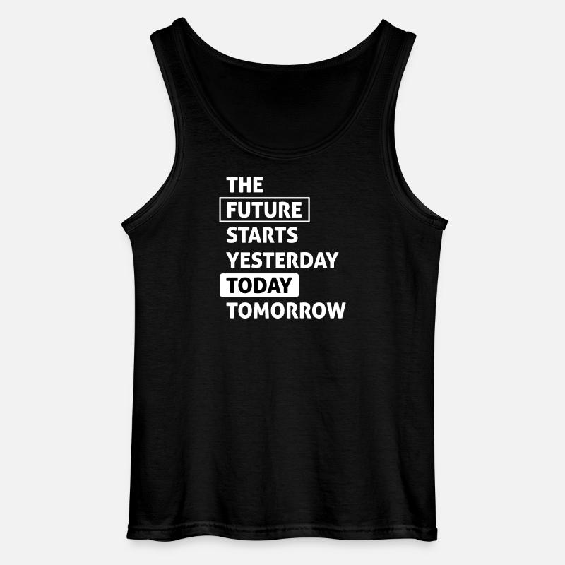 Die Zukunft beginnt heute (dunkel) - Gildan Männer Tank Top - Schwarz